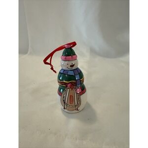 Snowman Nesting Box Russian  Dolls  Holiday Christmas Ornament 4" Tall